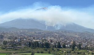¡Volcán Misti en llamas!: reportan 7 incendios forestales en faldas del cráter