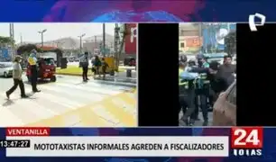 ¡El colmo!: Mototaxistas informales agredieron a fiscalizadores en Ventanilla