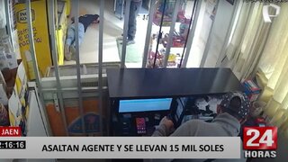 Jaén: delincuentes se llevan 15 mil soles de agente bancario