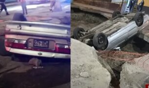 Callao: auto cae a peligroso hueco de obra abandonada durante tres años