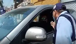 San Luis: Taxista colectivero casi arrolla a sereno y personal de ATU para evitar infracción