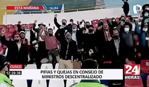 Consejo de Ministros Descentralizado en Cusco: lanzan pifias y reclamos a gobernantes