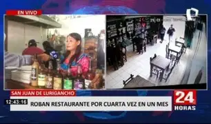 SJL: Restaurante fue asaltado por cuarta vez en tan solo 1 mes