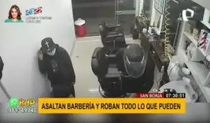 San Borja: delincuente armado asalta barbería y huye con modernos celulares