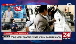 Perú Libre realizó foro sobre Constituyente pese a no tener autorización