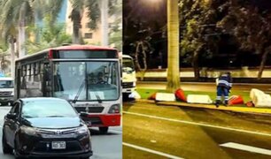 ATU denuncia a Municipalidad de Lima por retiro de separadores viales valorizados en S/ 200 mil