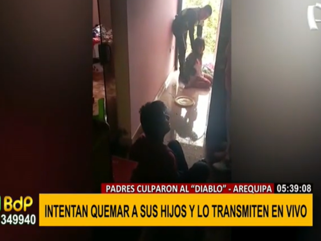 Arequipa: pareja que intentó quemar a sus hijos en ritual sufriría de alteraciones mentales