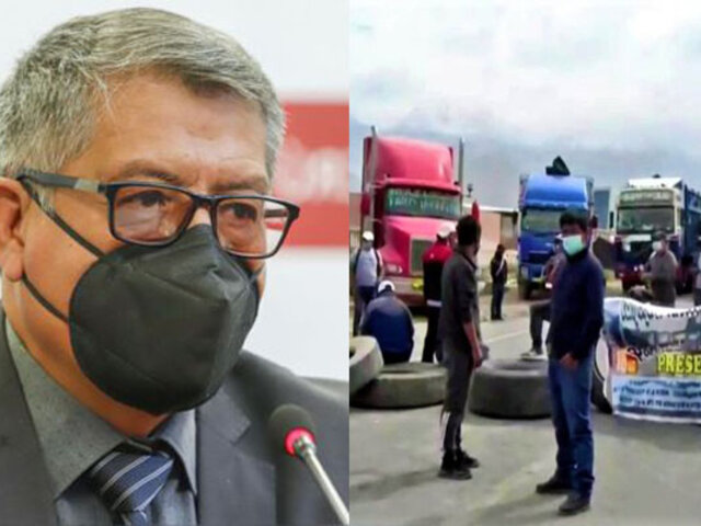 Ministro Serna sobre paro de transportistas: Pensaron en la vacancia, ahora piensan obstaculizar