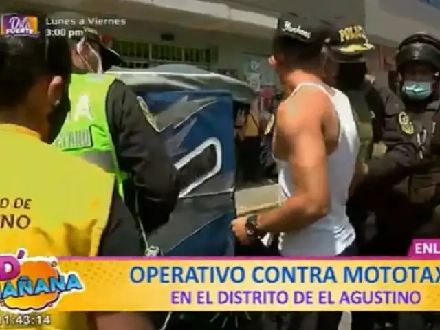 El Agustino: Ejecutan operativo contra mototaxis informales