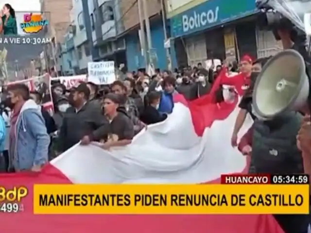 Consejo de Ministros descentralizada: Huancaínos se reunieron para exigir renuncia de Castillo