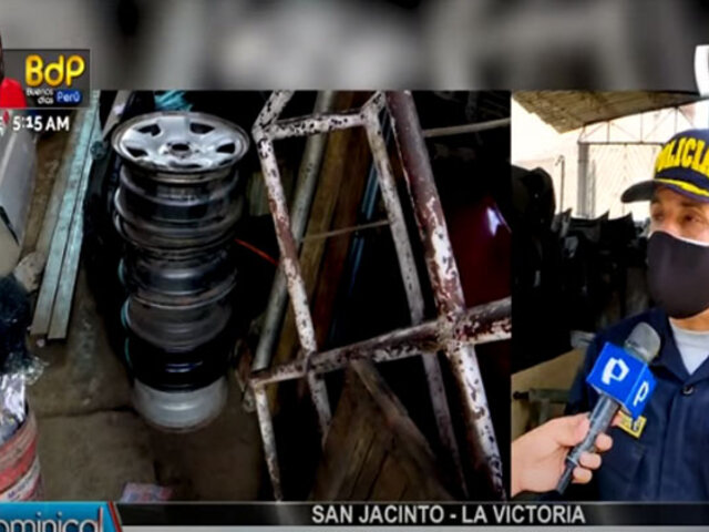 La Victoria: intervienen “cementerio” de autopartes robadas en la zona de San Jacinto