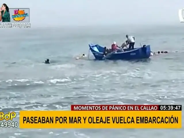 Callao: Embarcación con personas fue volcada por oleaje