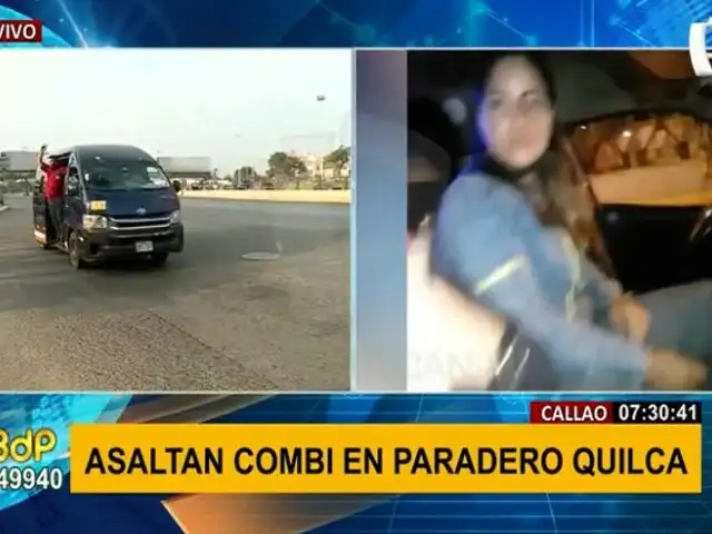 Callao: Combi fue asaltada en paradero de Quilca
