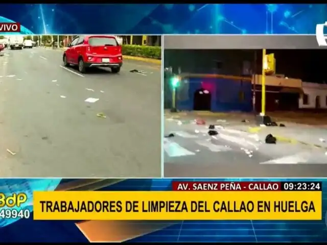 Calles del Callao amanecen llenas de basura tras huelga de trabajadores de limpieza