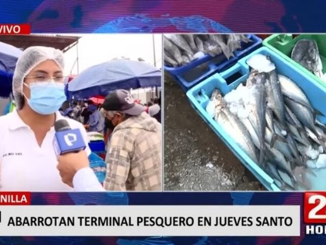 Gran demanda de pescado en terminal pesquero de Ventanilla por Semana Santa