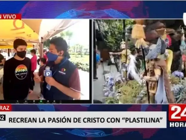 Huaraz: Talentoso joven de 14 años recrea "La Pasión de Cristo" usando plastilina