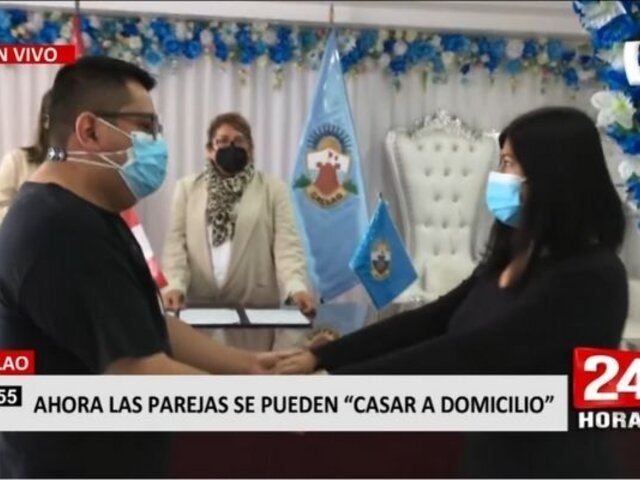 Municipalidad del Callao realiza "bodas a domicilio"