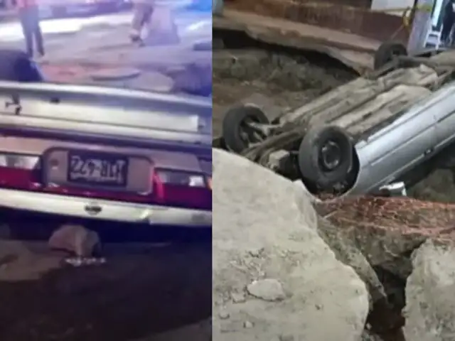 Callao: auto cae a peligroso hueco de obra abandonada durante tres años