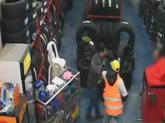 Jaén: Empleado deja inconsciente a ladrón para evitar robo en tienda de neumáticos