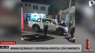 Cajamarca: 1 policía y 2 civiles causan destrozos en hospital Simón Bolívar