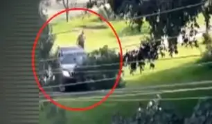 Surco: Policías disparan a llantas de vehículo para intervenir a conductor que invadió parque