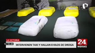 Intervienen taxi y hallan 8 kilos de droga camuflada en sacos de papa seca