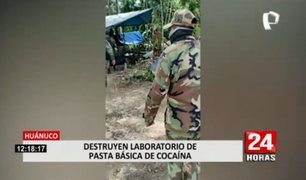 Huánuco: Intervienen a 3 personas en laboratorio de pasta básica de cocaína