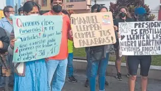 Trujillo: Realizan marcha por obra paralizada que impide el retorno a clases presenciales en colegio