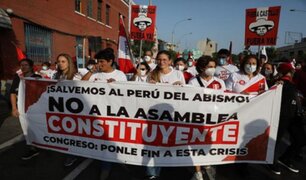 Asamblea Constituyente: Reportan protestas en contra del referéndum en el Centro de Lima