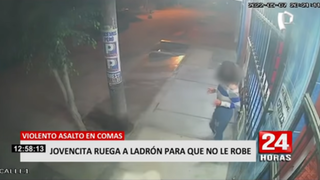 Violento asalto en Comas: adolescente ruega a ladrón para que no le robe celular