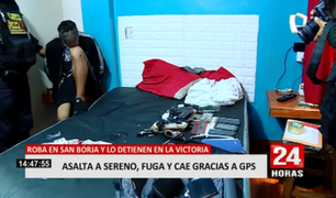 La Victoria: Asalta a sereno y lo capturan gracias al GPS de los dispositivos robados