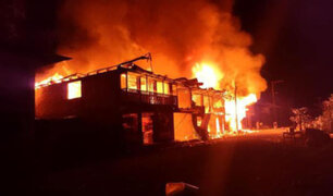 Pasco: varias familias damnificadas tras incendio que redujo a cenizas casas y comercios