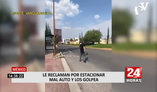 México: Hombre golpea a pareja tras reclamarles por estacionar mal su vehículo