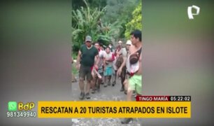 Tingo María: rescatan a turistas que quedaron atrapados por más de 12 horas en un islote