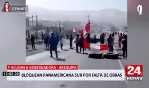 Arequipa: bloquean Panamericana Sur ante promesas incumplidas de gobernadora regional