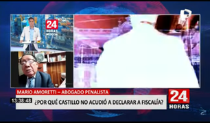 Mario Amoretti sobre Pedro Castillo: “No hay prohibición expresa para que no se le investigue”
