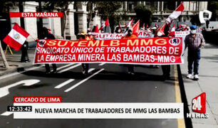 Las Bambas: trabajadores salen a protestar en defensa de su trabajo