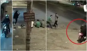Arriesgada reacción: tras sufrir robo, lanzan piedras a delincuente armado cuando huía en moto