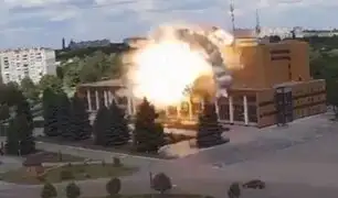 Impactante misil ruso destruye centro cultural de Ucrania en la ciudad de Lozova