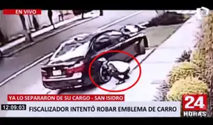 San Isidro: Fiscalizador habría intentado robar los emblemas de un vehículo