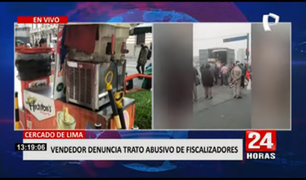 Cercado de Lima: vendedor fue desalojado por fiscalizadores pese a contar con autorización municipal