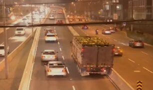 Óvalo Monitor: Pese a prohibición, camión ingresó a bypass y generó tráfico