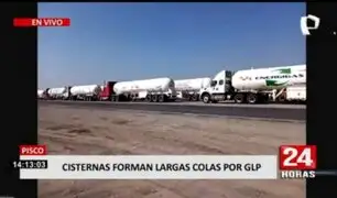 Pisco: Camiones cisternas forman largas colas por GLP