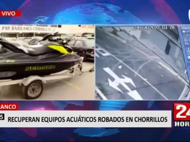 Chorrillos: Recuperan equipos acuáticos robados el mes pasado