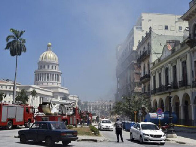 Cuba: explosión destruye gran parte de la fachada del Hotel Saratoga en La Habana