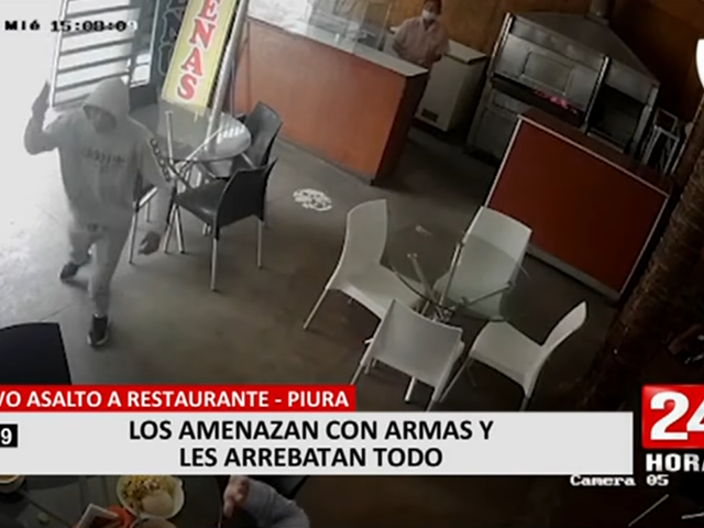 Roban restaurante en Piura: delincuentes armados se llevan celulares y carteras