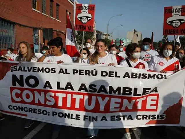 Asamblea Constituyente: Reportan protestas en contra del referéndum en el Centro de Lima