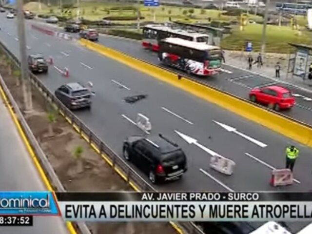 Surco: hombre muere atropellado cuando intentaba cruzar avenida Javier Prado