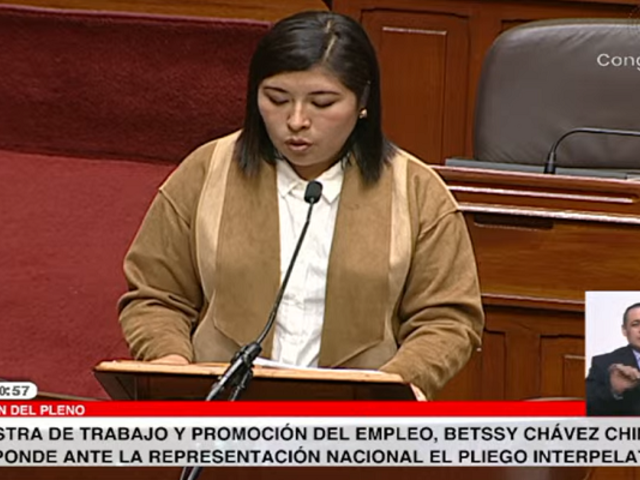 Congreso interpela a Betssy Chavez, Ministra de Trabajo