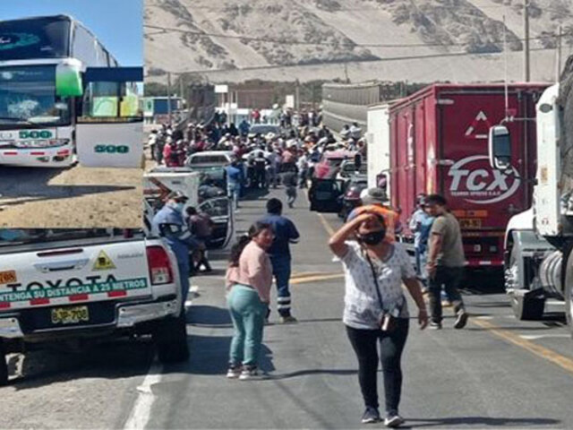 Protesta en Arequipa: ataque con piedras a buses deja 10 heridos en la Panamericana Sur